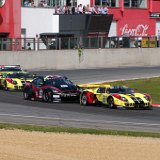 10 22 9 8  10 - Milos Pavlovic en Martin Matzke in de Ford GT Matech gevolgd door 22 - Peter Dumbreck en Richard Westbrook in de Nissan GT-R en 9 - Mathias Beche en Vanina Ickx in de Ford GT Matech. Er is ook nog net wat te zien van 8 - Darren Turner en Stefan Mücke in de Aston Martin DB9 : 09, 10, 22, BTCS, Belcar, Belgie, FIA, FIA GT1 World Championship 2011, GT1, Zolder