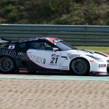 21  21 - Jamie Campbell-Walter en David Brabham in de Nissan GT-R tijdens de warm-up : 21, BTCS, Belcar, Belgie, FIA, FIA GT1 World Championship 2011, GT1, Zolder
