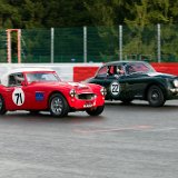 71 22  AUSTIN HEALEY 3000 MkIII (71) EN EEN JAGUAR XK150 (22) : Belgie, Spa Francorchamps, Spa Six Hour (classic), Top Hat Masters All Series